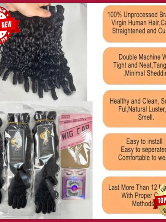 100% Unprocessed Brazilian Virgin Hair Extensions 18-22 Inch Water Wave main image 4